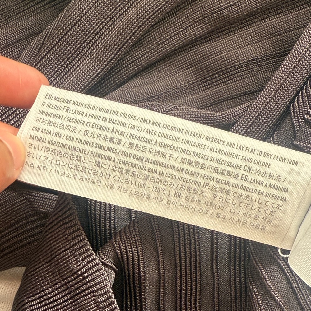 Abercrombie & Fitch Striped Black Long Sleeve Dress Size MP - Picture 7 of 8